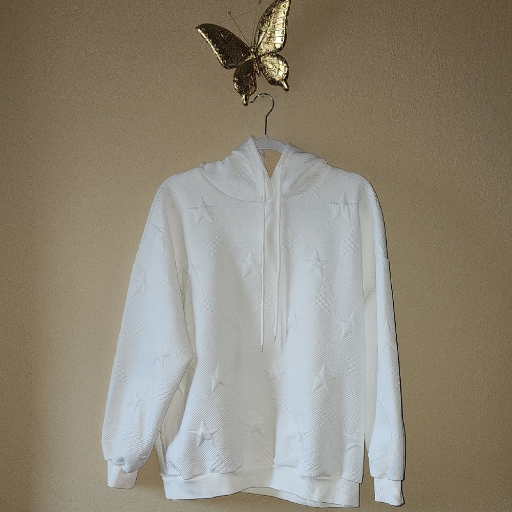 White Star Pattern Hoodie